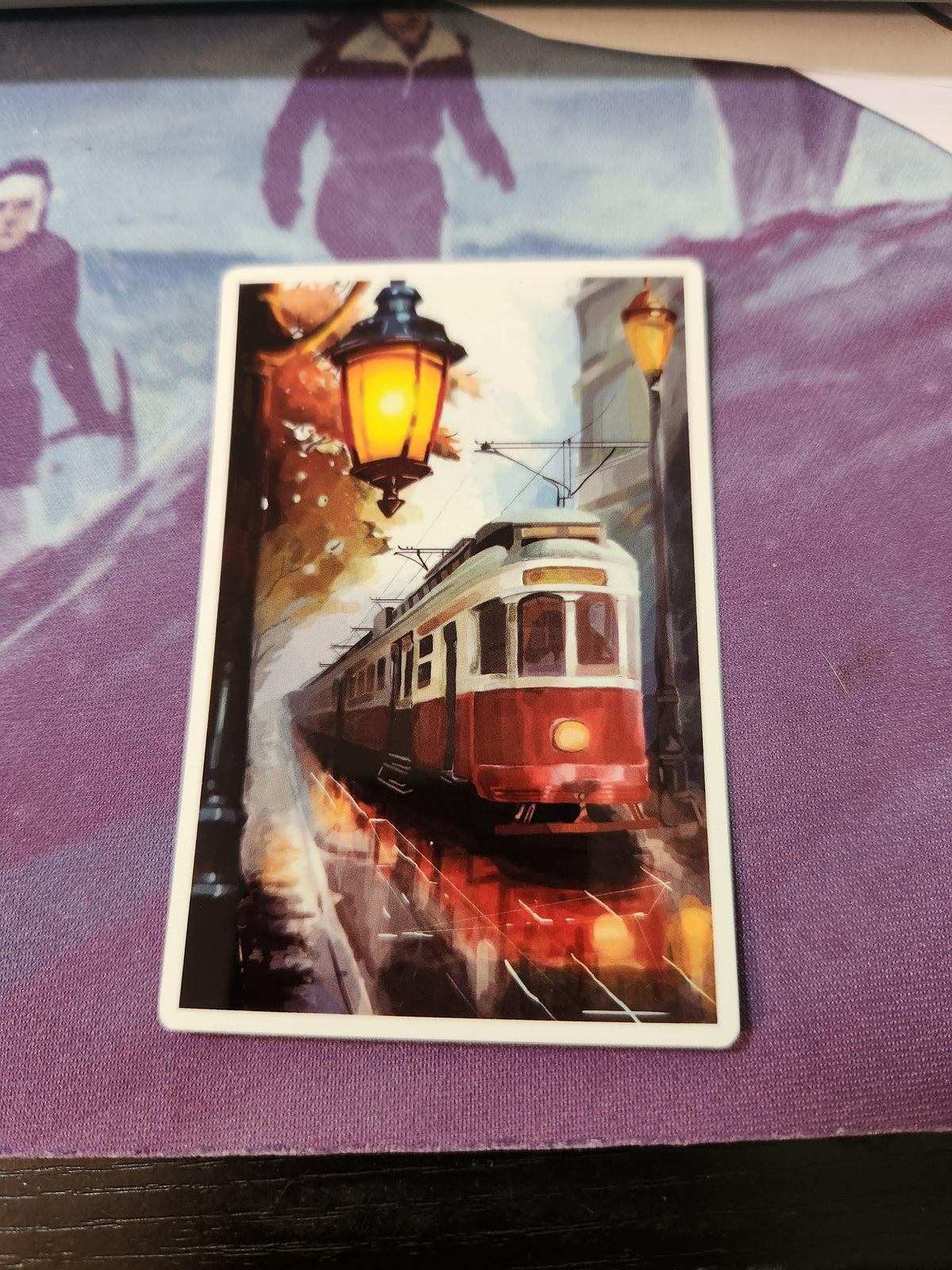 Trolley in the Rain Sticker